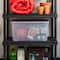 IRIS® Stack & Pull™ Clear Storage Box with Gray Lid